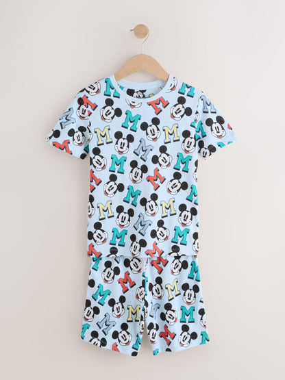 Dsiney Kidz - Red/Blue/Cream Mickey Mouse Short Pyjamas 3 Pack (9mths-9yrs) image 10