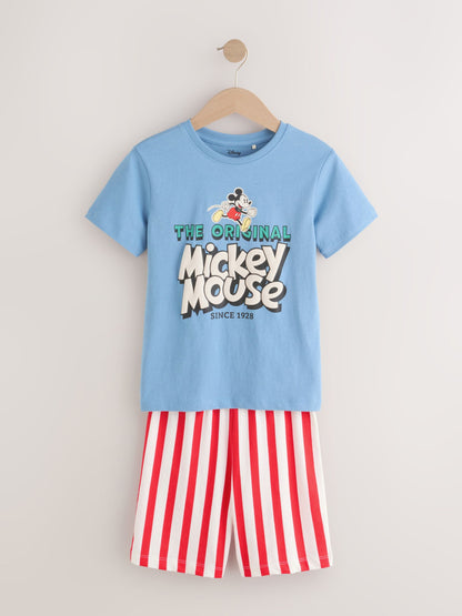 Dsiney Kidz - Red/Blue/Cream Mickey Mouse Short Pyjamas 3 Pack (9mths-9yrs) image 7
