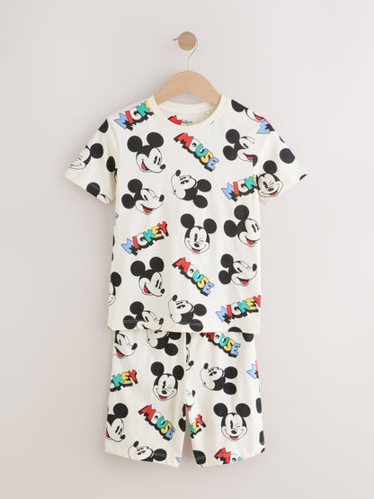 Dsiney Kidz - Red/Blue/Cream Mickey Mouse Short Pyjamas 3 Pack (9mths-9yrs) image 9