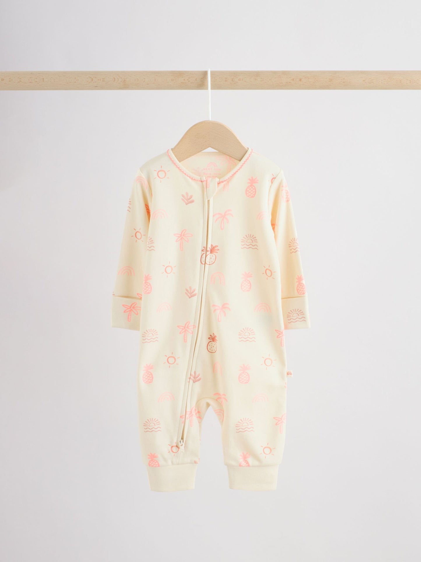 Pink/Blue Baby Sleepsuits 3 Pack (0mths-3yrs) image 7