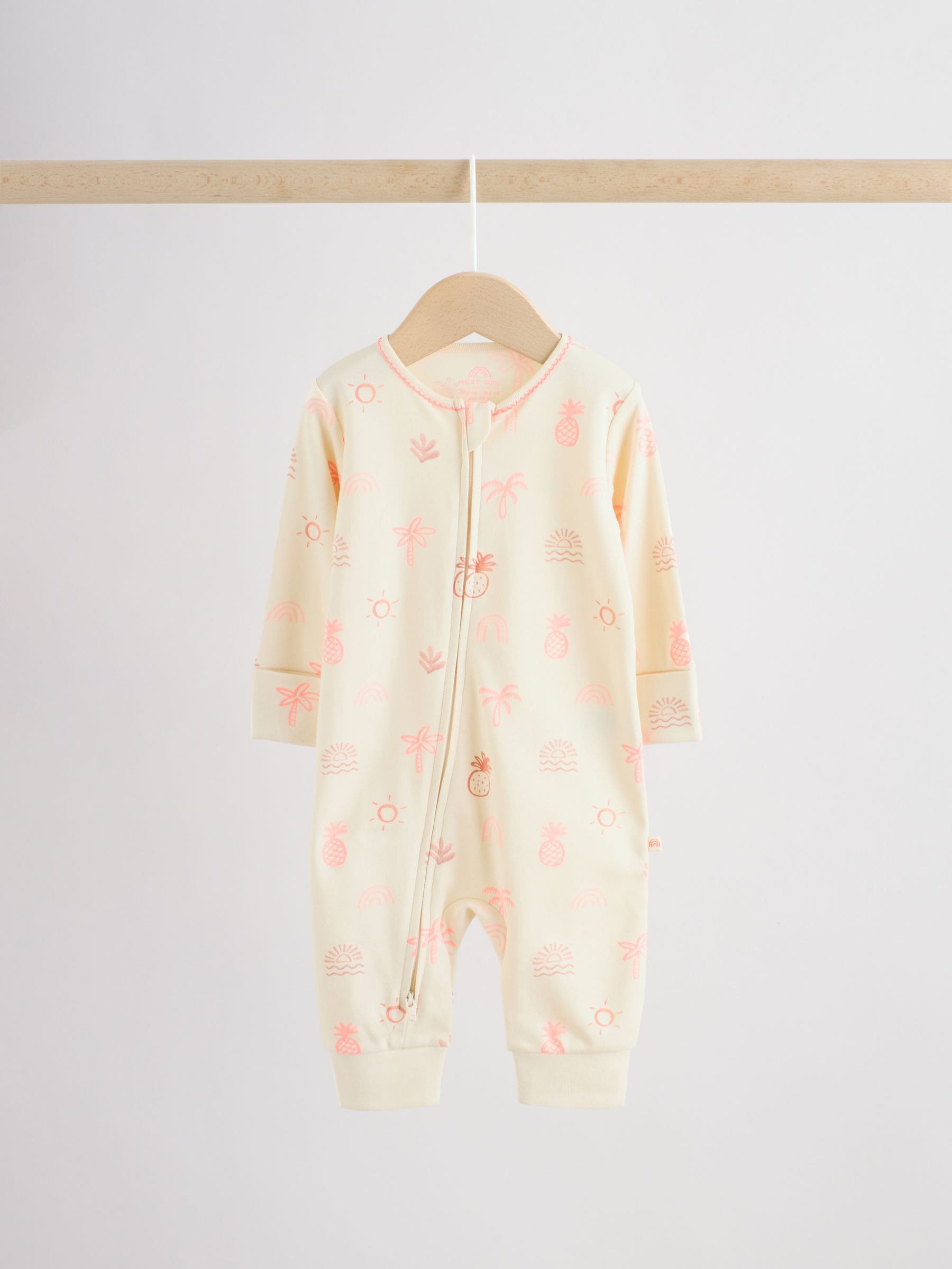 Pink/Blue Baby Sleepsuits 3 Pack (0mths-3yrs) image 7