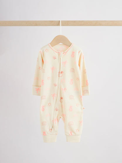 Pink/Blue Baby Sleepsuits 3 Pack (0mths-3yrs) image 7