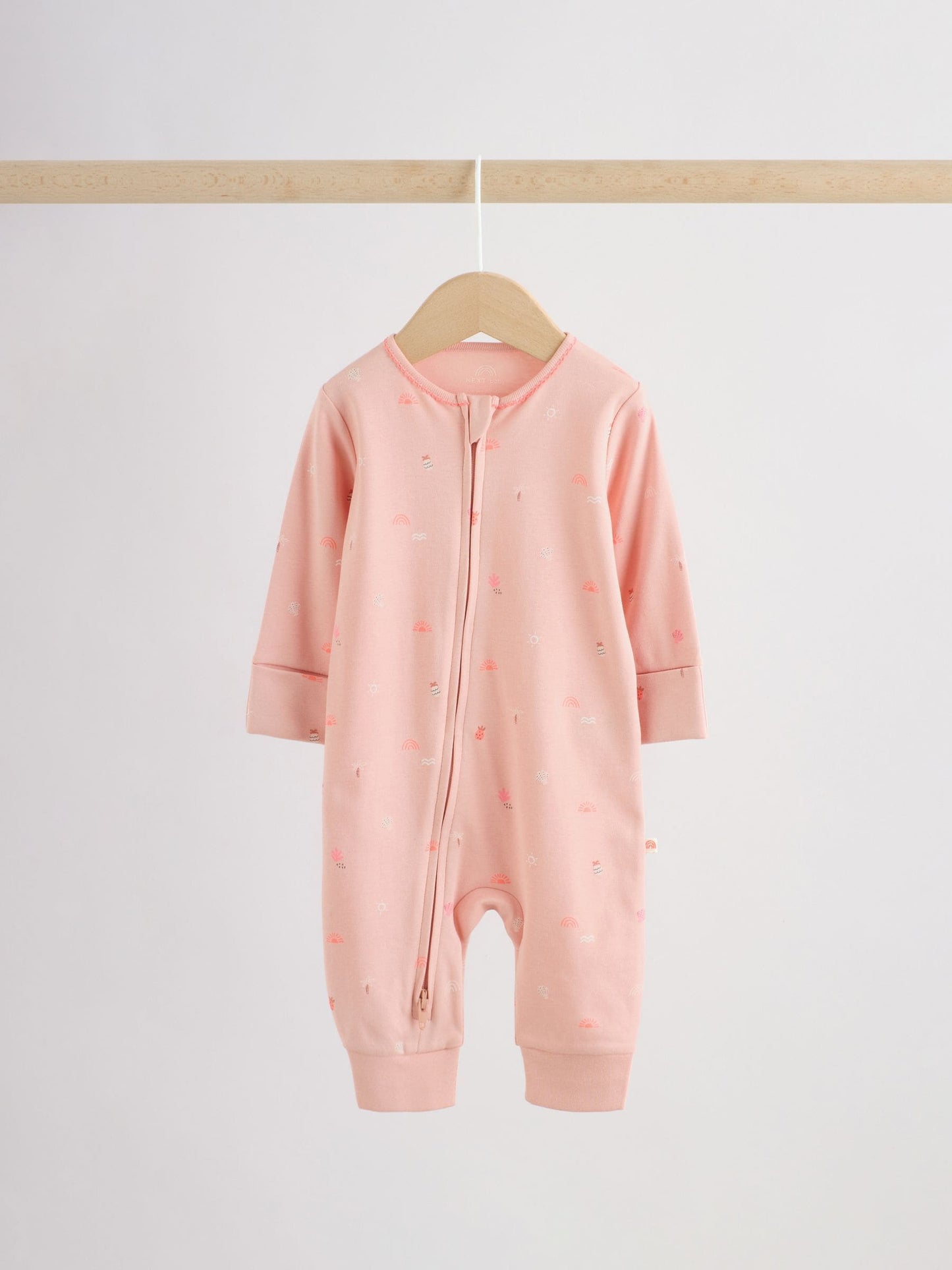 Pink/Blue Baby Sleepsuits 3 Pack (0mths-3yrs) image 8