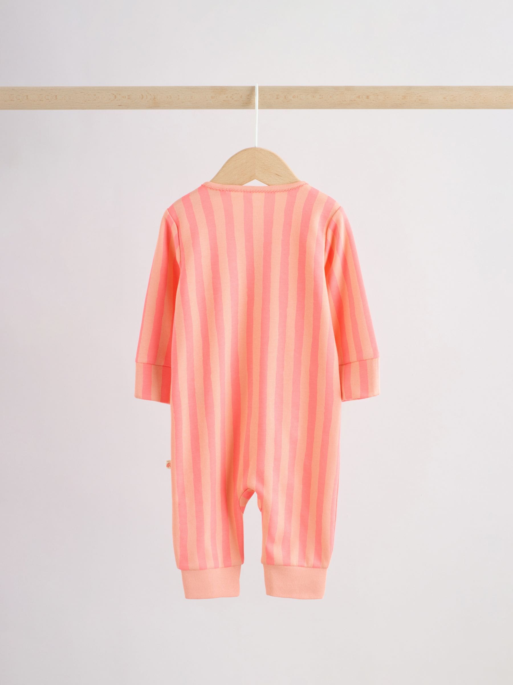 Pink/Blue Baby Sleepsuits 3 Pack (0mths-3yrs) image 9
