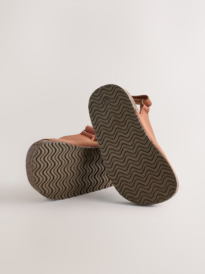 Tan/Brown Standard Fit (F) Double Buckle Cushioned Footbed Sandals image 3