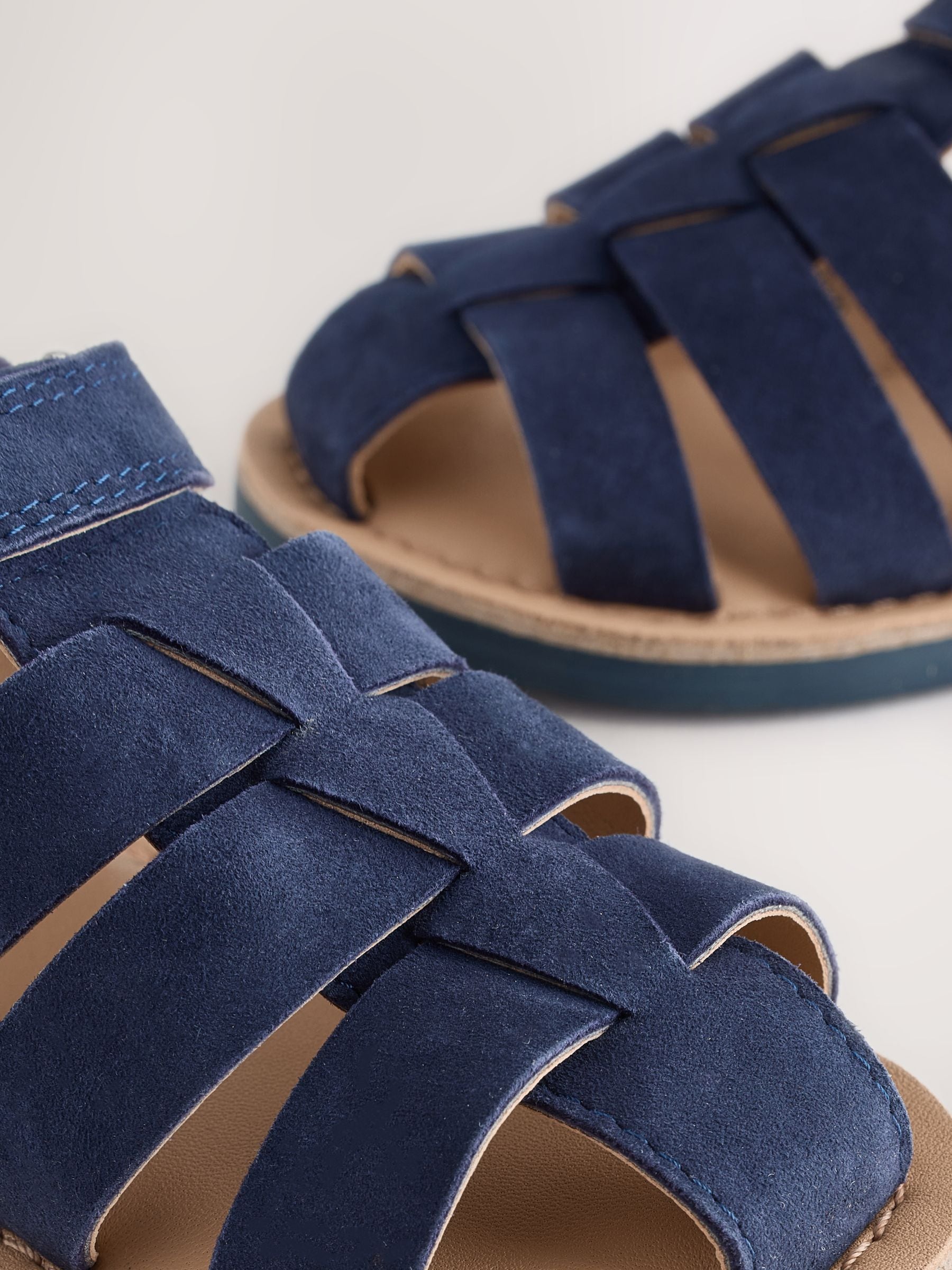 Navy Leather Fisherman Sandals image 3