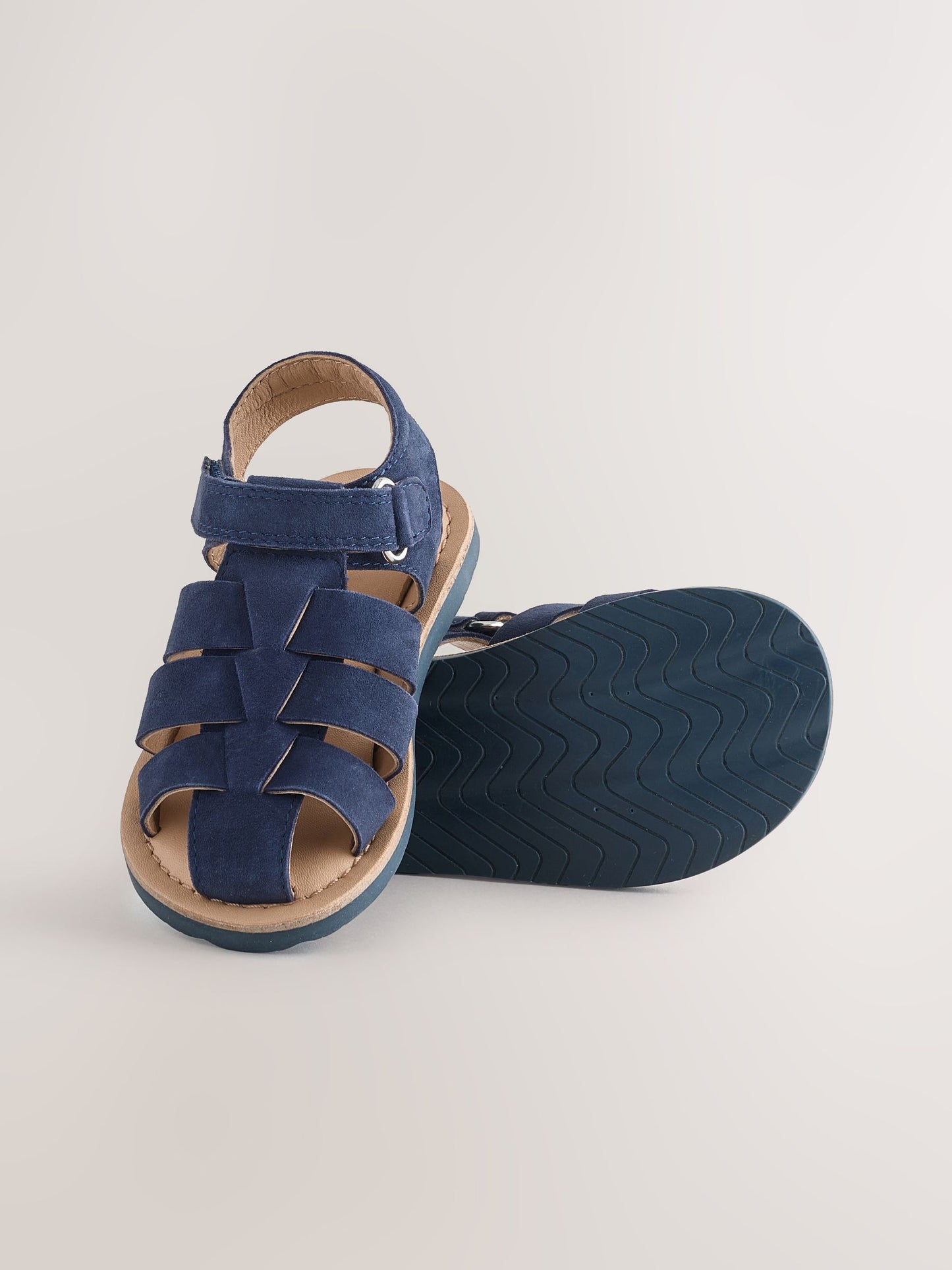 Navy Leather Fisherman Sandals image 4