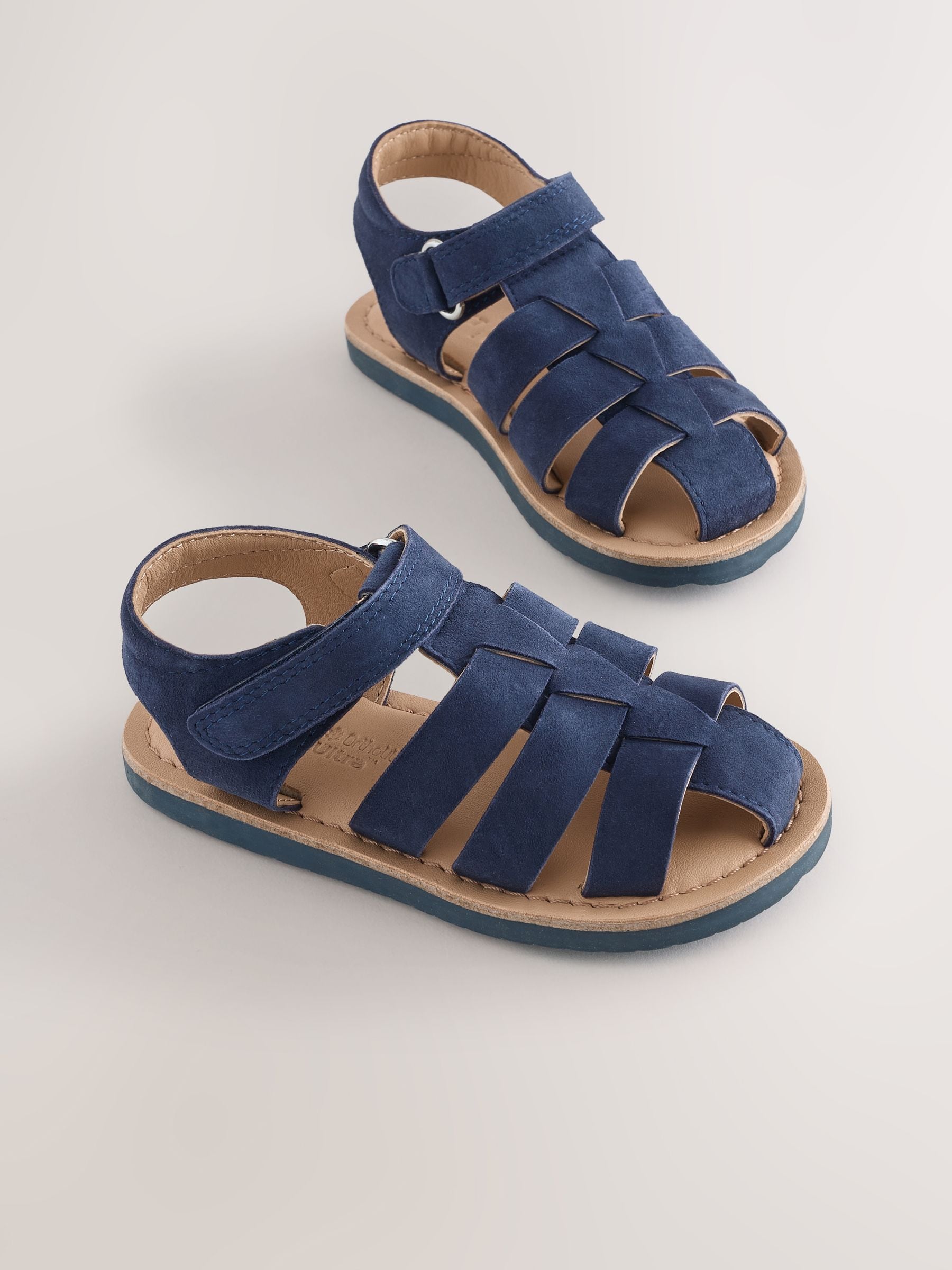 Navy Leather Fisherman Sandals image 1
