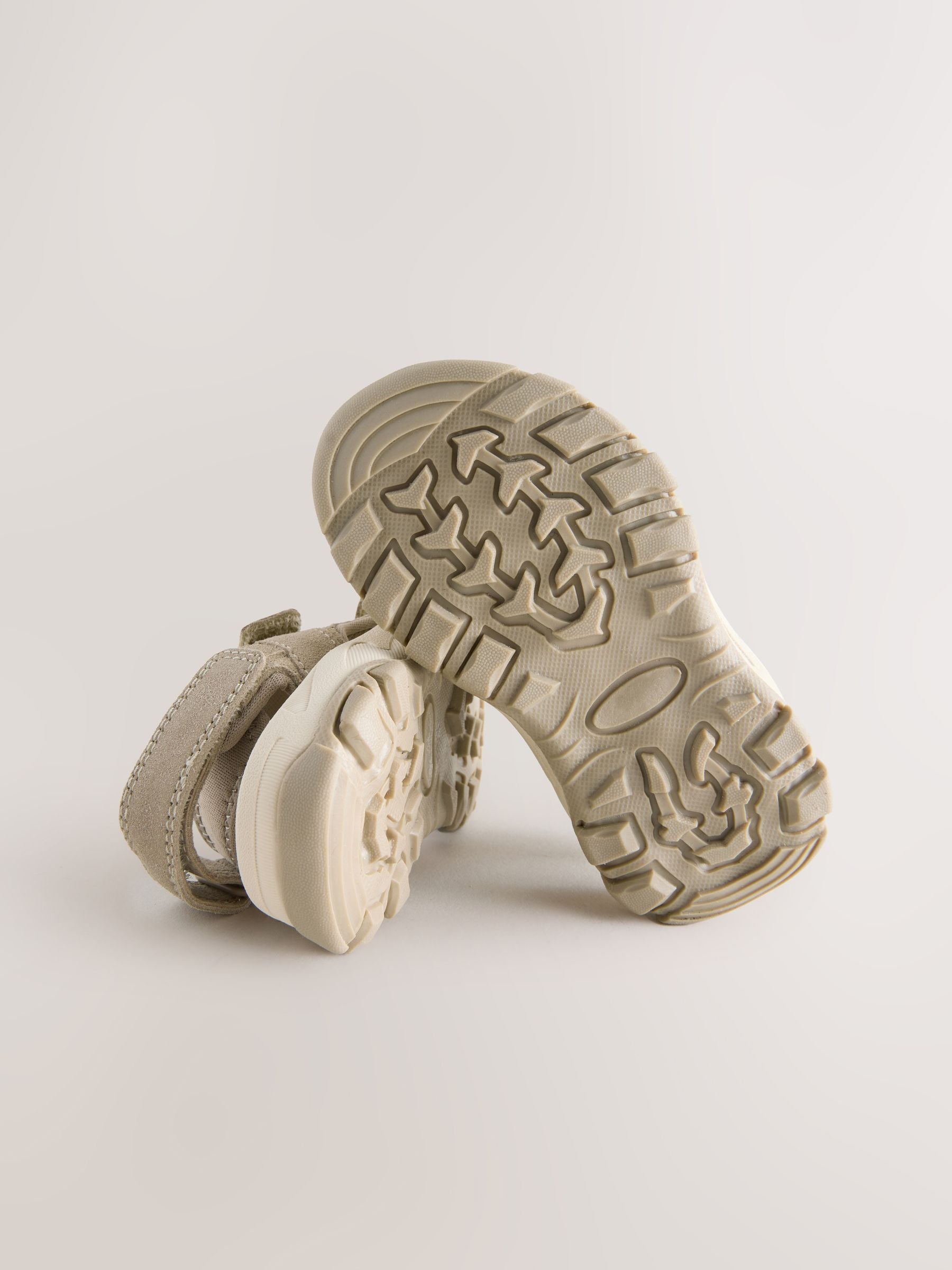 Neutral Leather Touch Fastening Trekker Sandals image 3