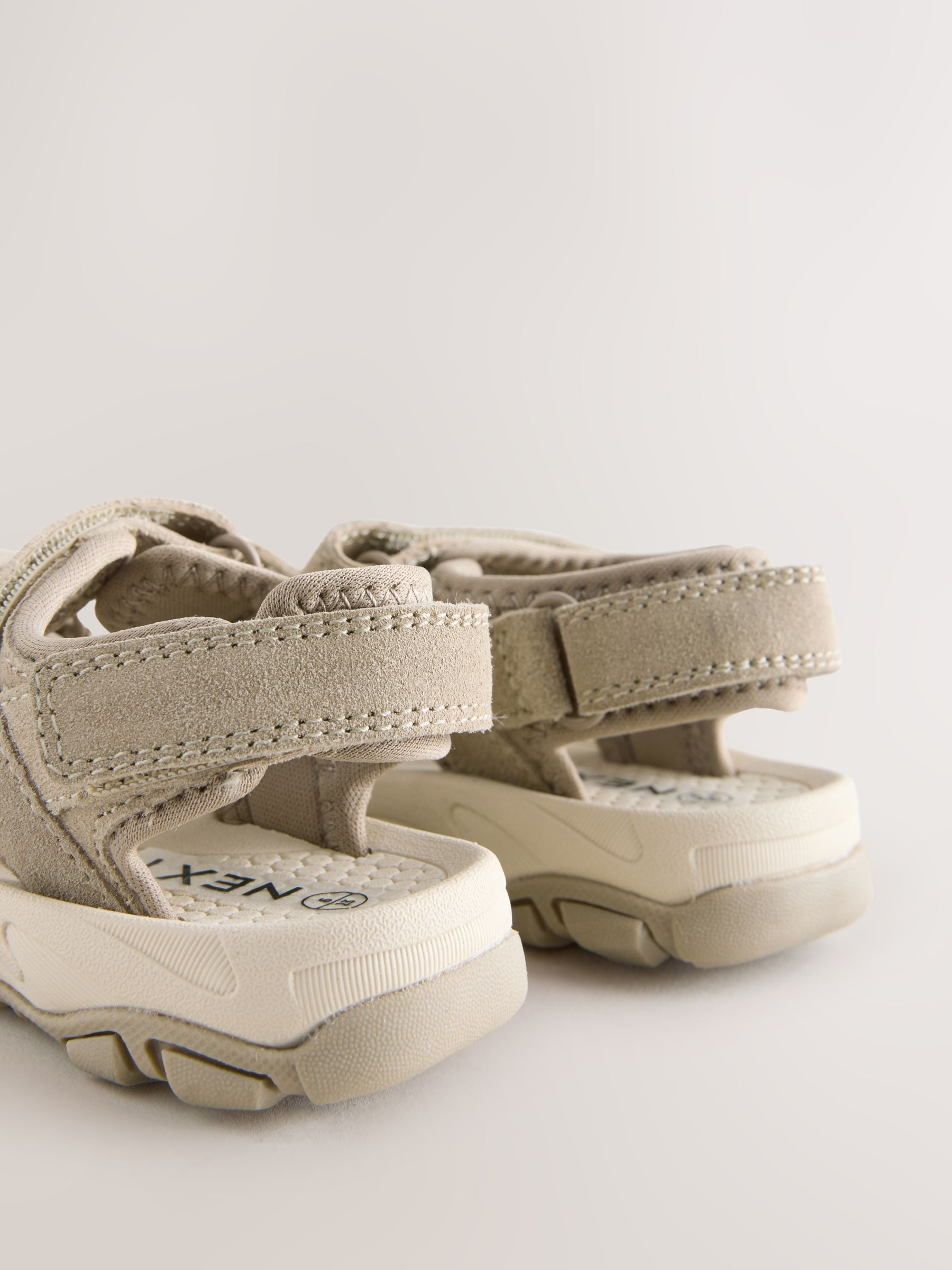 Neutral Leather Touch Fastening Trekker Sandals image 4