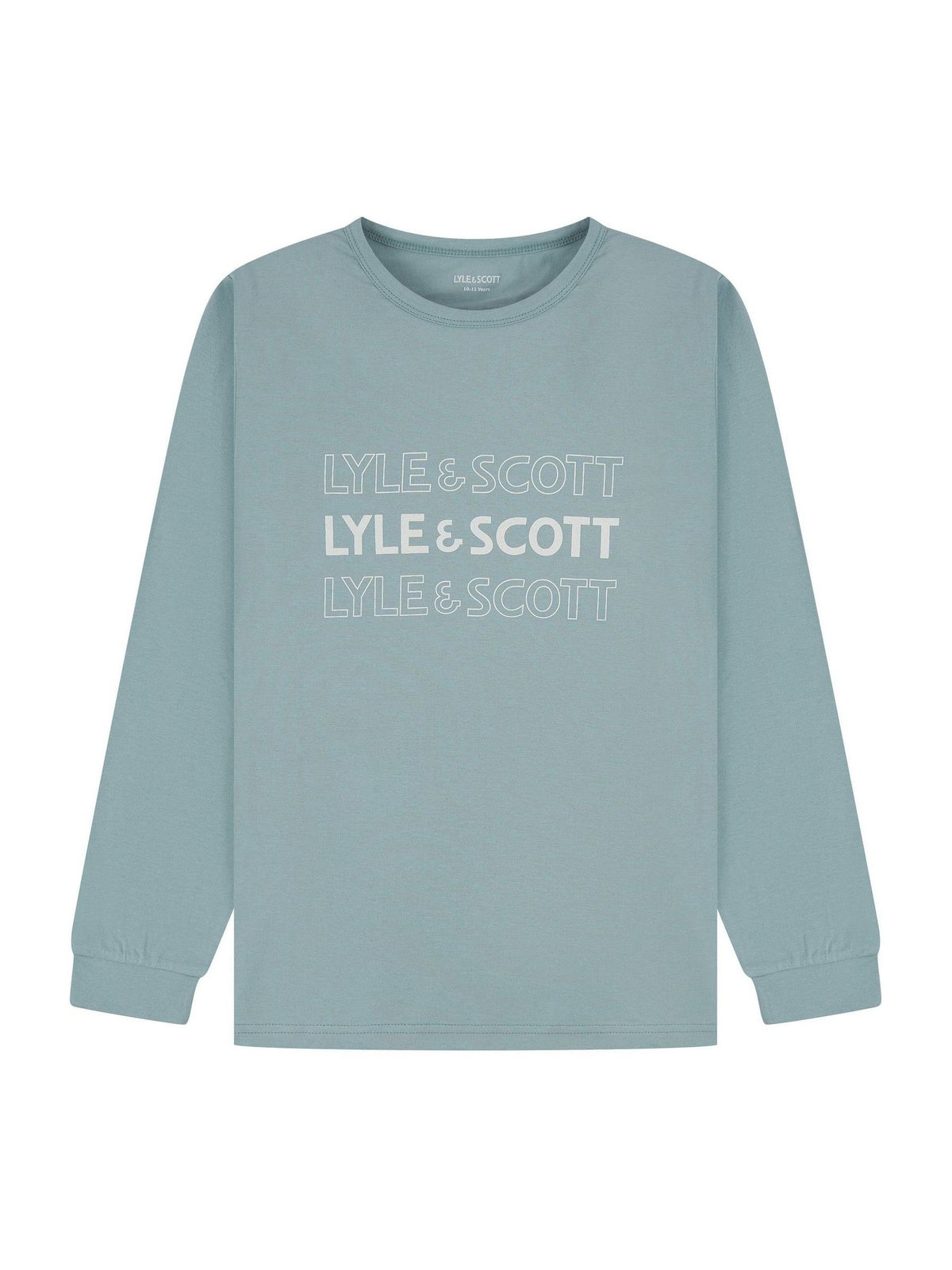 Lyle & Scott Blue Boys Burt Long Sleeve T-Shirt and Cuffed Joggers Set - image 2