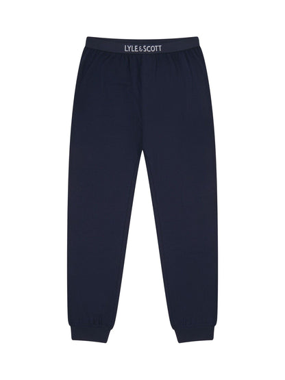 Lyle & Scott Blue Boys Burt Long Sleeve T-Shirt and Cuffed Joggers Set - image 3