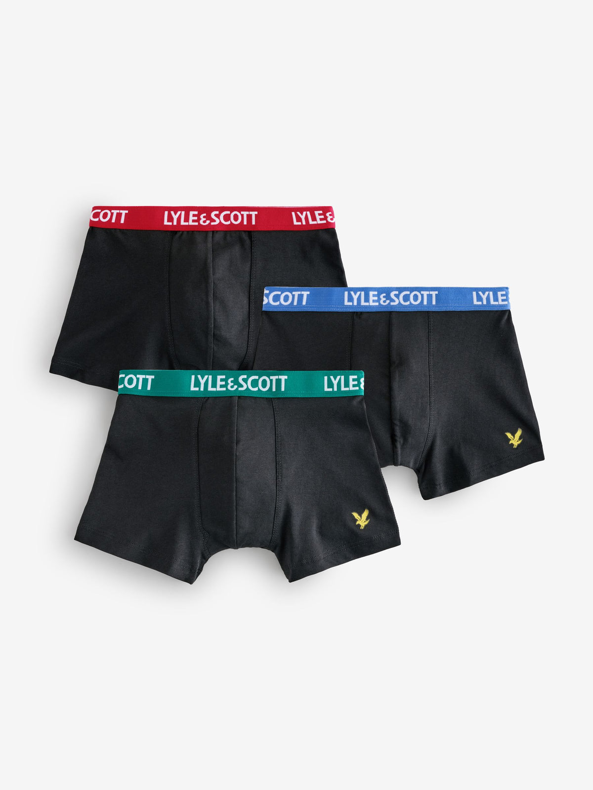 Dsiney Kidz - Lyle & Scott Black Markus Underwear Boxer Trunks 3 Pack image 1