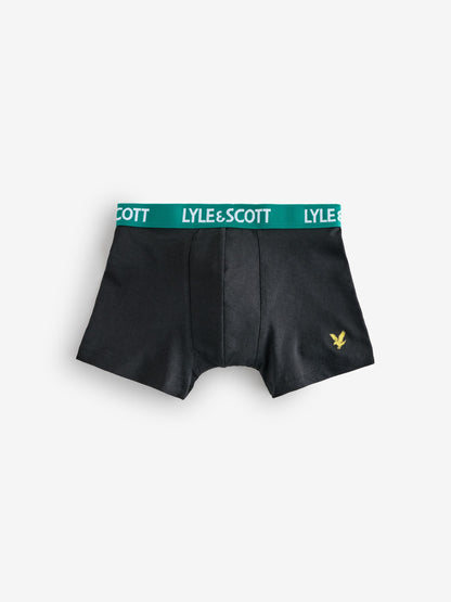 Dsiney Kidz - Lyle & Scott Black Markus Underwear Boxer Trunks 3 Pack image 3