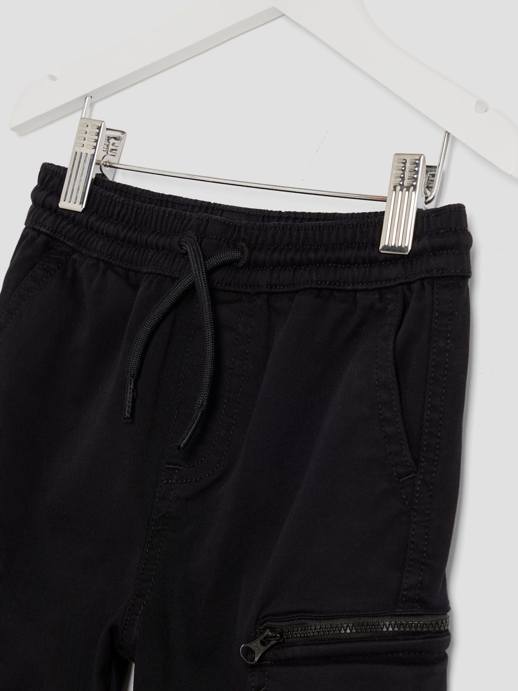 River Island Black 4 Pocket Cargo Trousers image 2