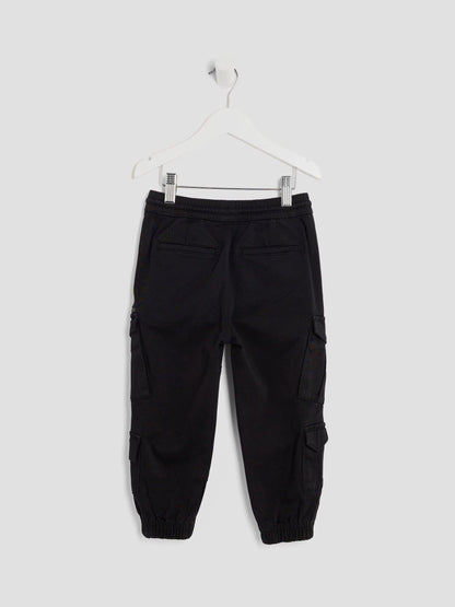 River Island Black 4 Pocket Cargo Trousers image 3