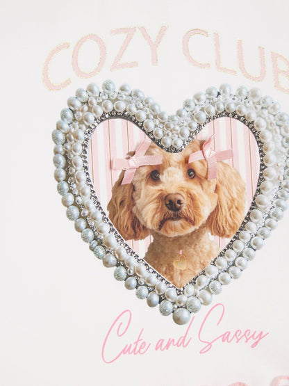 River Island Pink Puppy Graphic Pyjamas