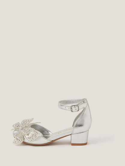 Monsoon Silver Butterfly Metallic Heels image 1