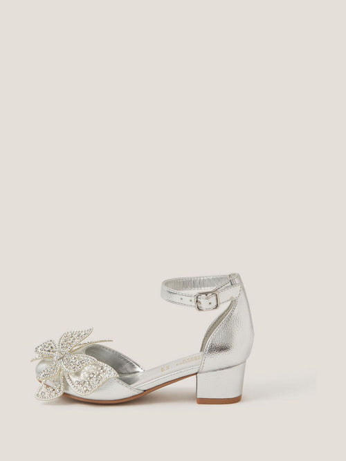 Monsoon Silver Butterfly Metallic Heels image 1