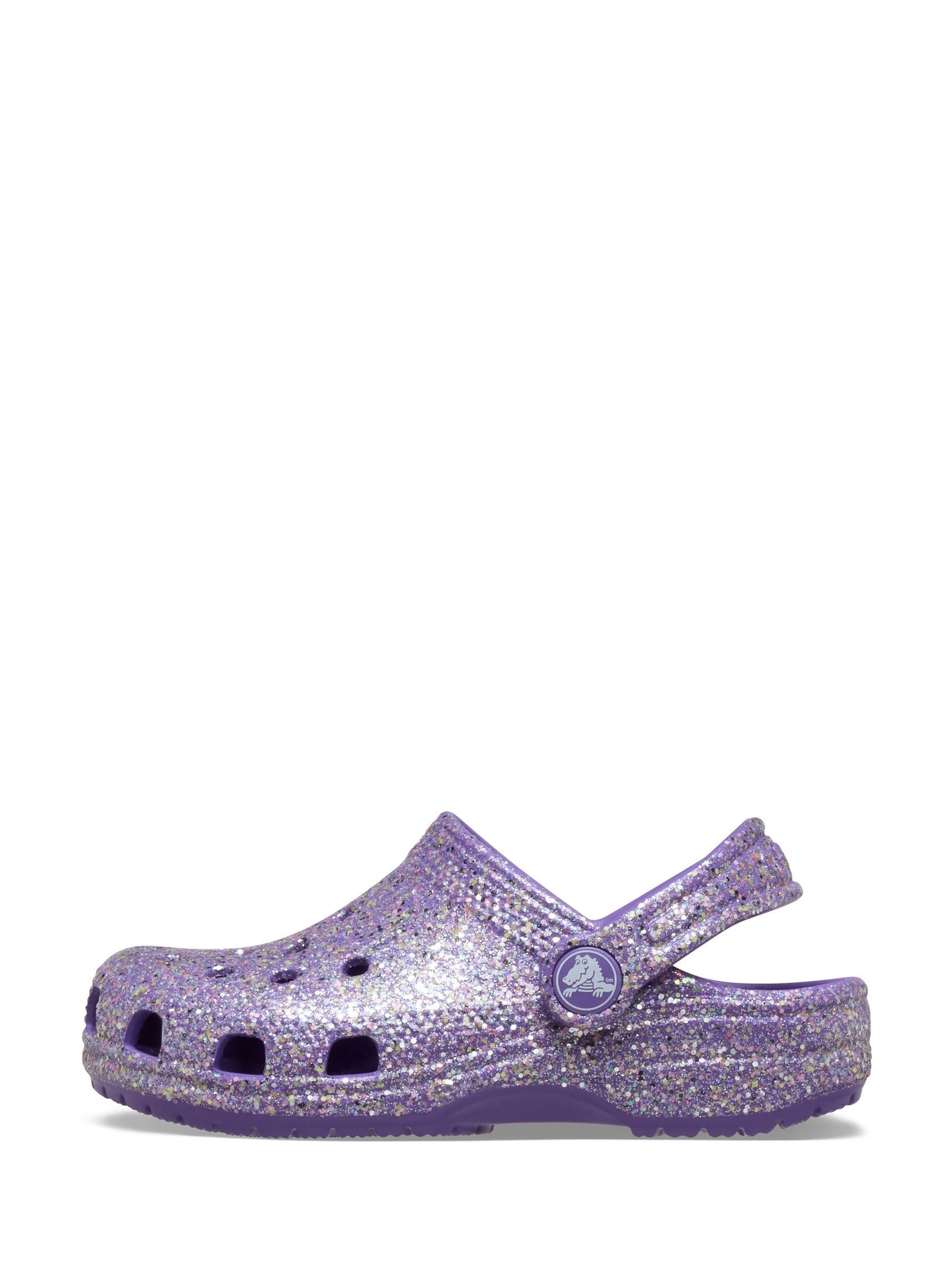Crocs Purple Classic Fantasy Glitter Clogs image 2