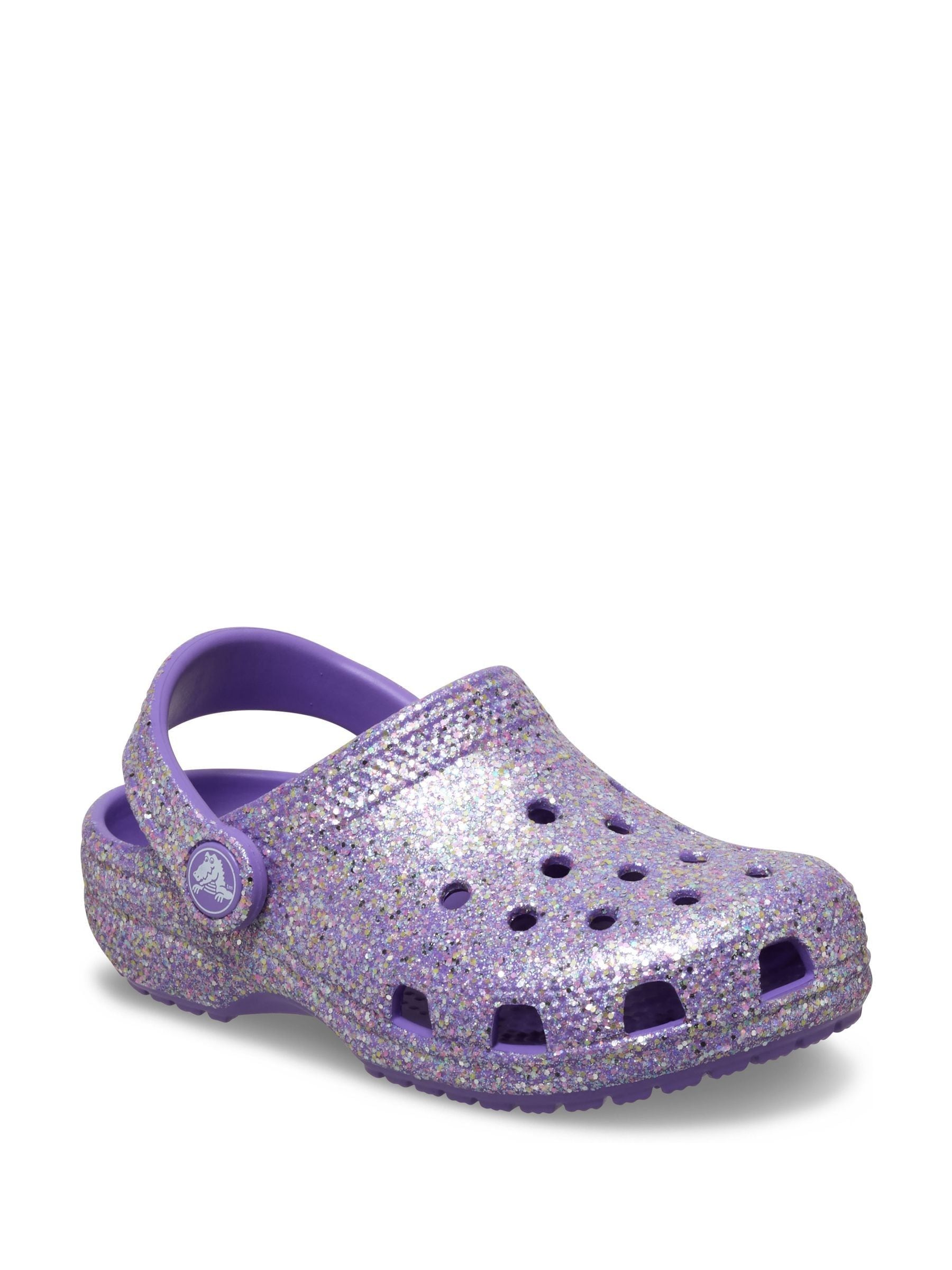 Crocs Purple Classic Fantasy Glitter Clogs image 3