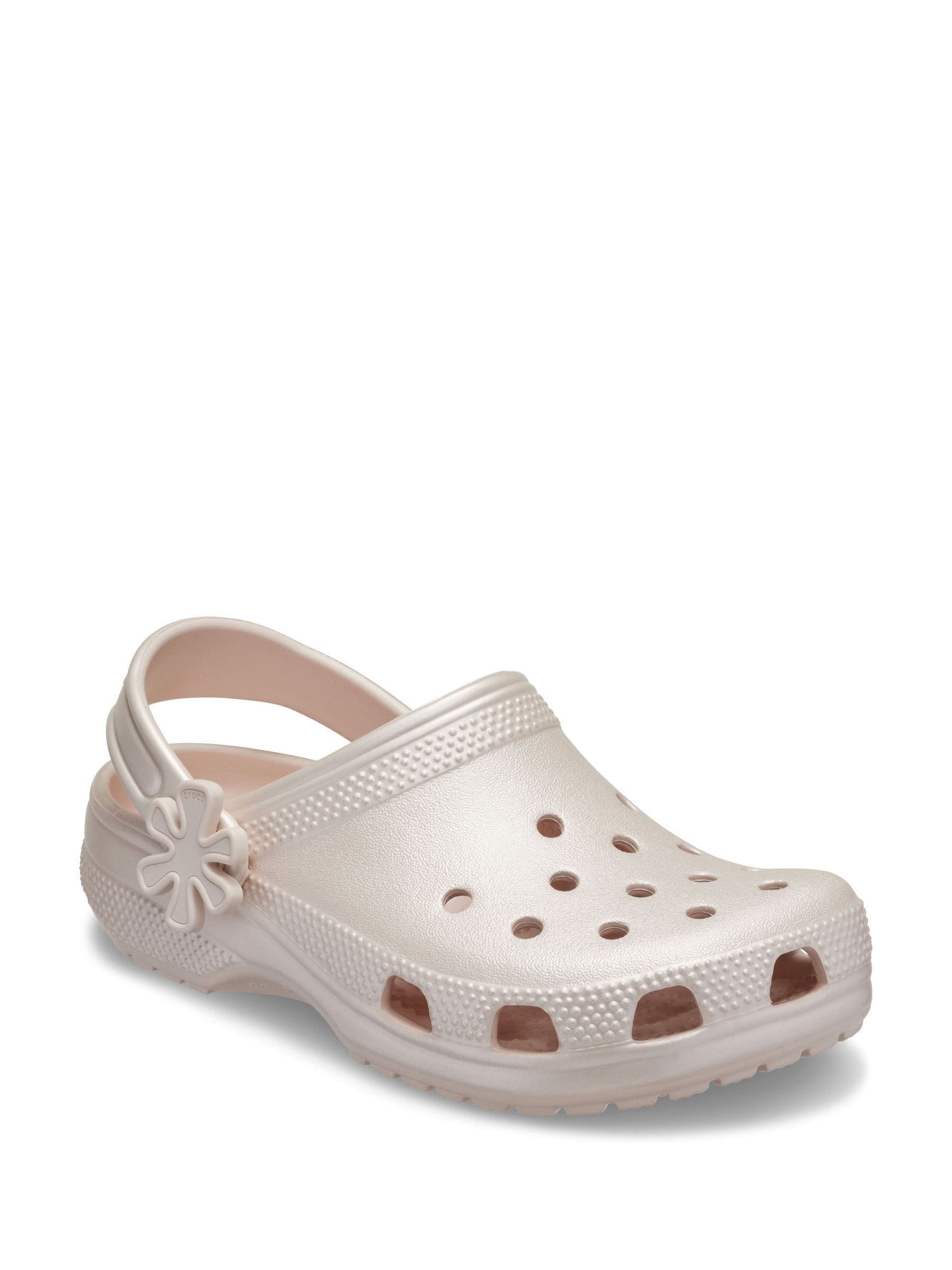 Crocs Pink Classic Pearl Shine Clogs image 2