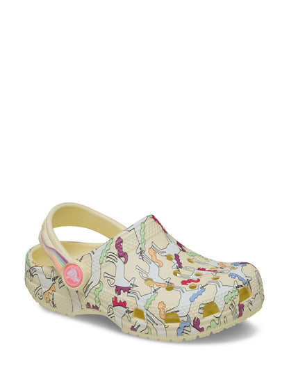 Crocs Yellow Classic Unicorn Graphic Clogs image 3