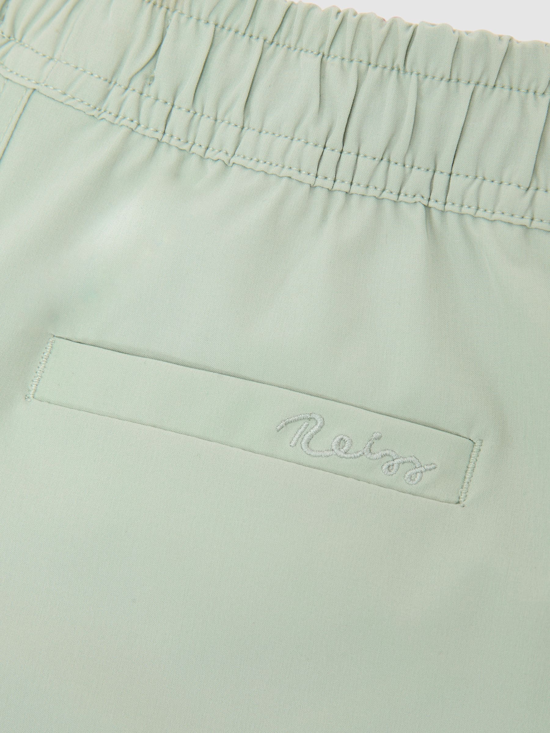 Reiss Mint Green Cliff 3-9 yrs Printed Drawstring Swim Shorts image 6