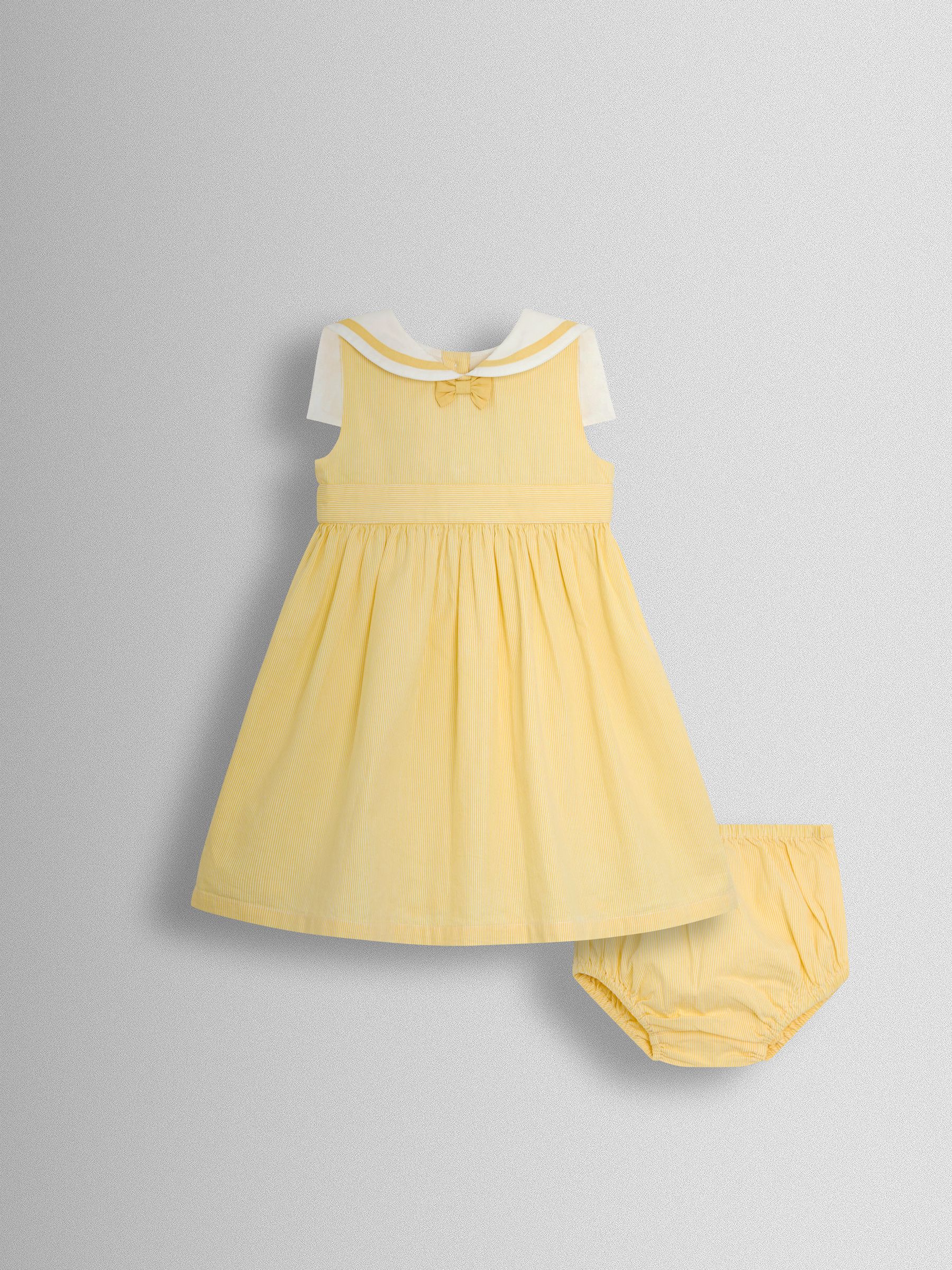JoJo Maman Bébé Yellow Sailor Stripe Party Dress image 1