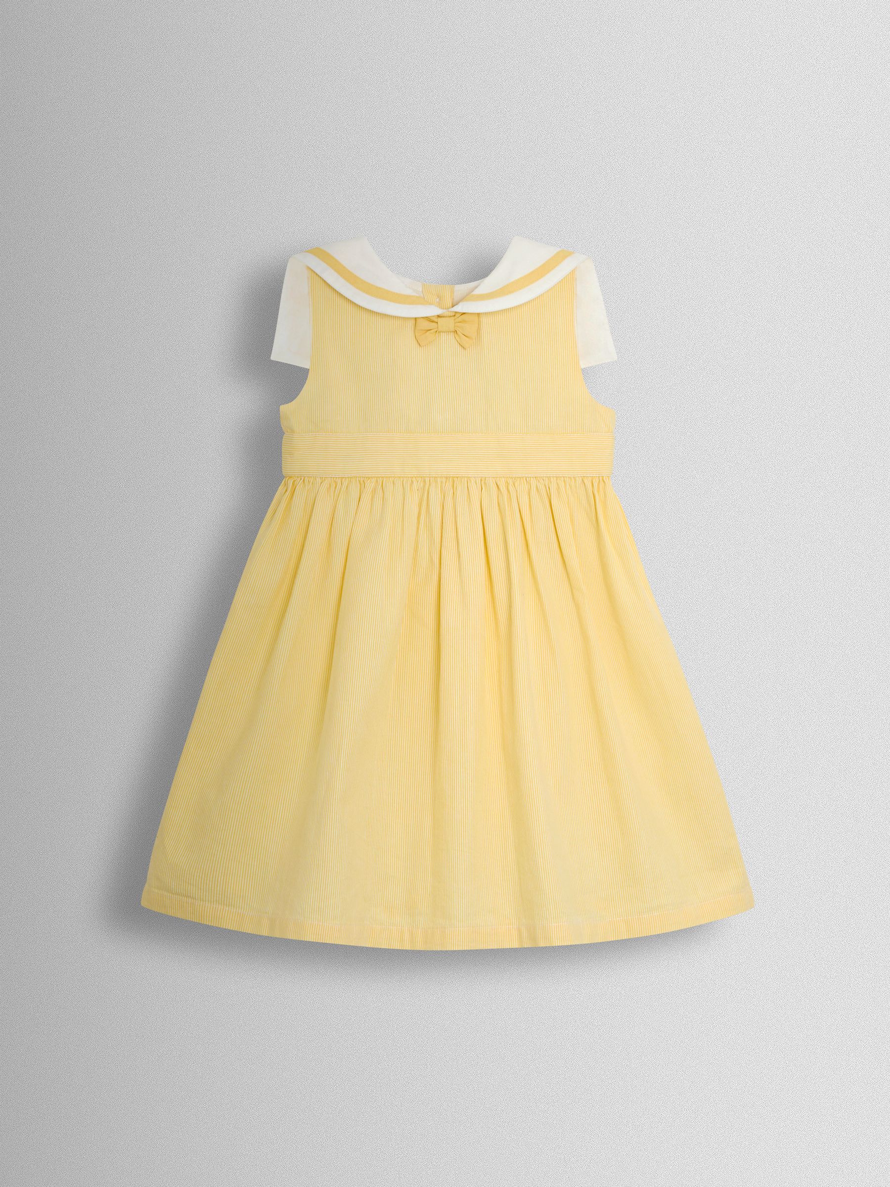 JoJo Maman Bébé Yellow Sailor Stripe Party Dress image 3