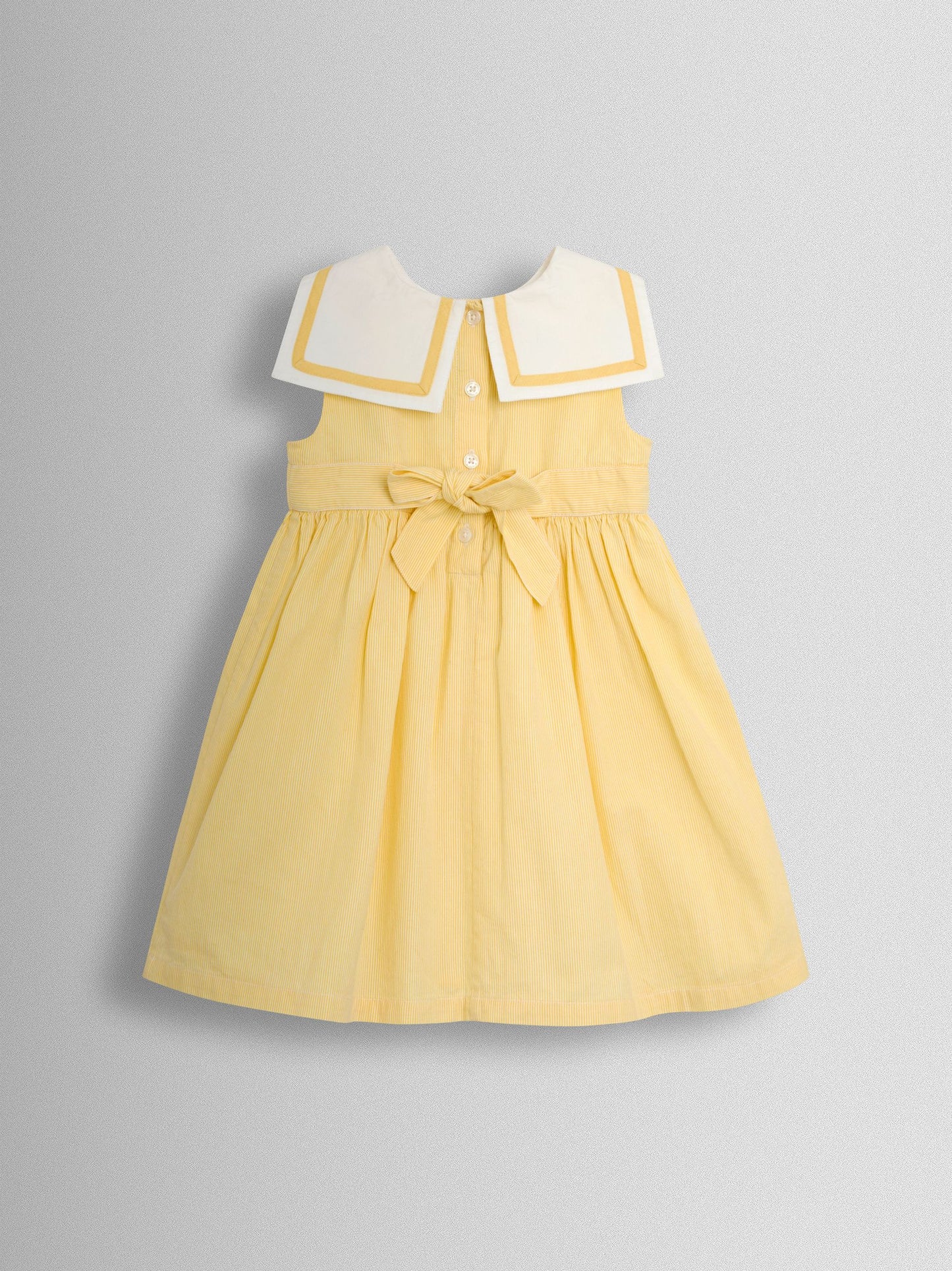 JoJo Maman Bébé Yellow Sailor Stripe Party Dress image 4