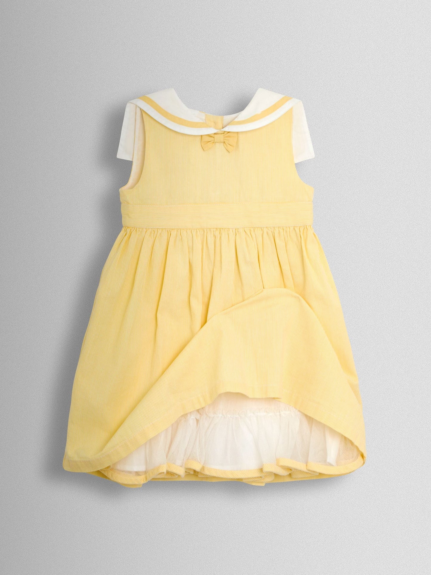 JoJo Maman Bébé Yellow Sailor Stripe Party Dress image 5