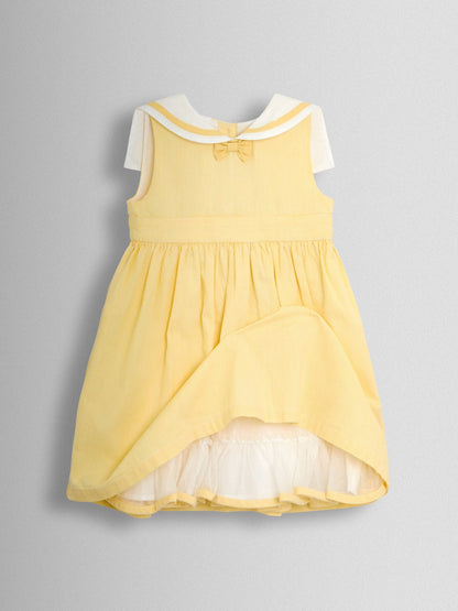 JoJo Maman Bébé Yellow Sailor Stripe Party Dress image 5