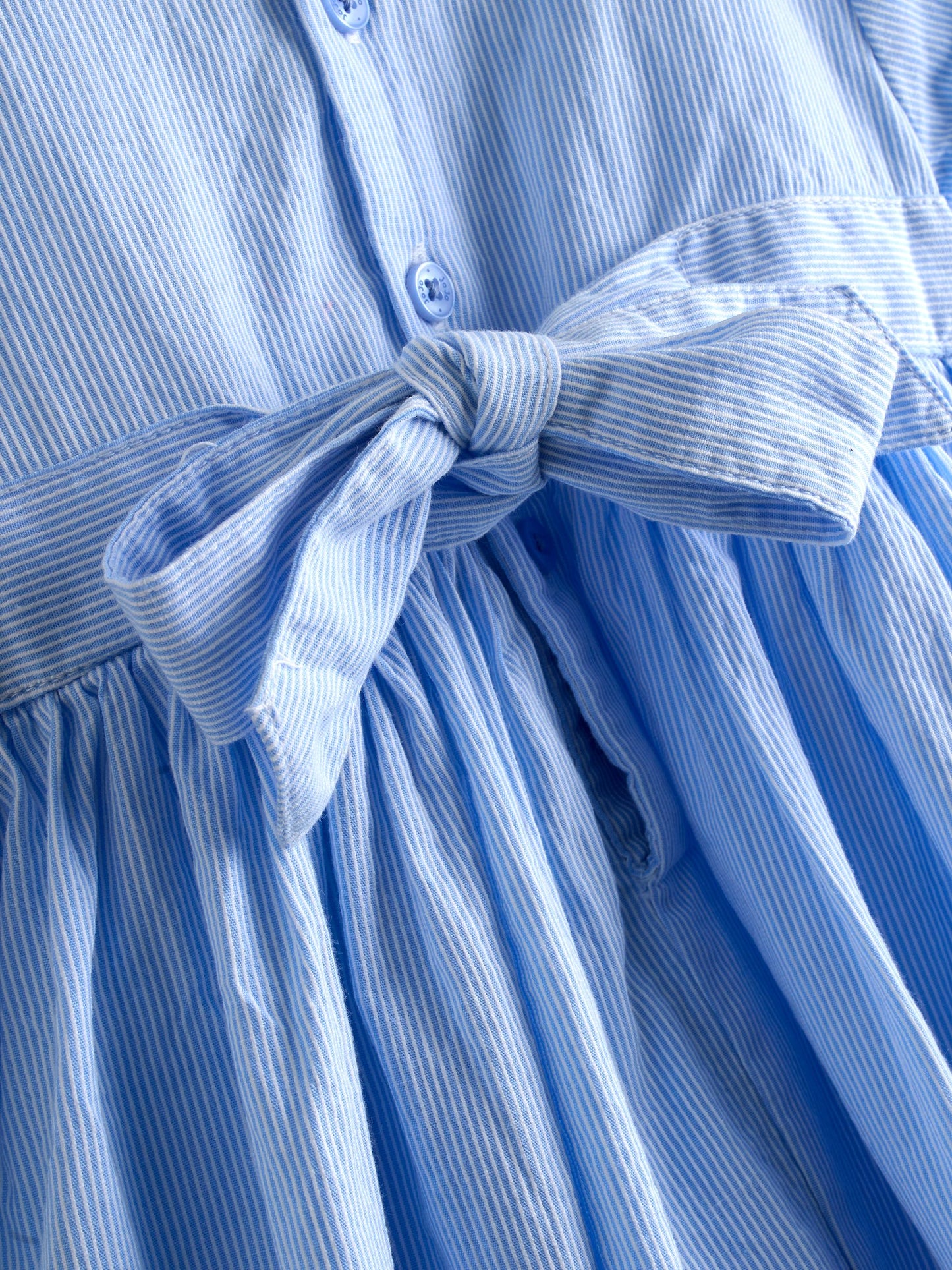 JoJo Maman Bébé Light Blue Bud Floral Smocked Party Dress image 8
