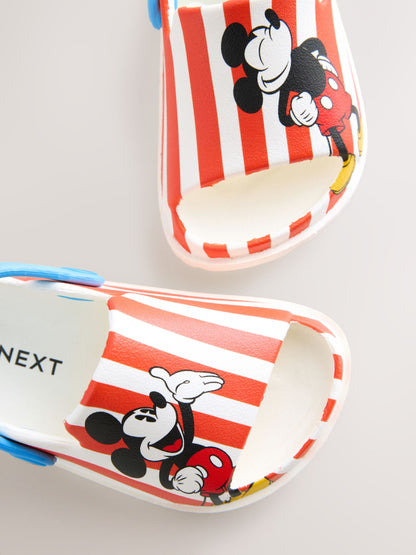 Red Stripe Mickey Mouse Slider Clogs image 4