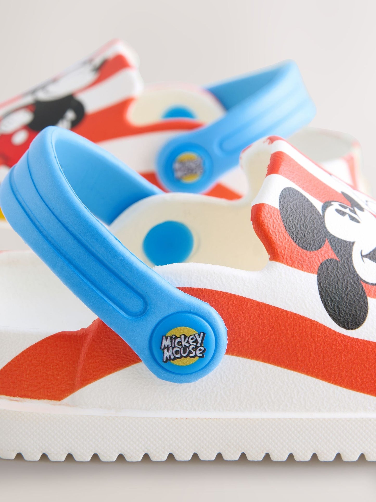 Red Stripe Mickey Mouse Slider Clogs image 5