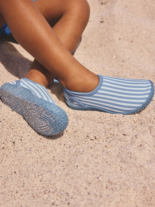 Blue/Ecru Standard Fit (F) Swim Socks image 2