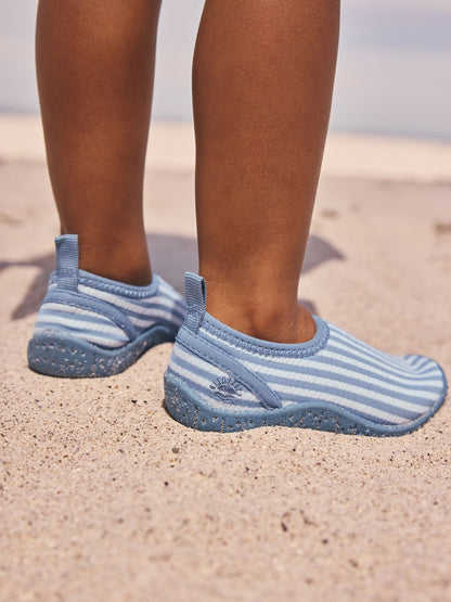 Blue/Ecru Standard Fit (F) Swim Socks image 3