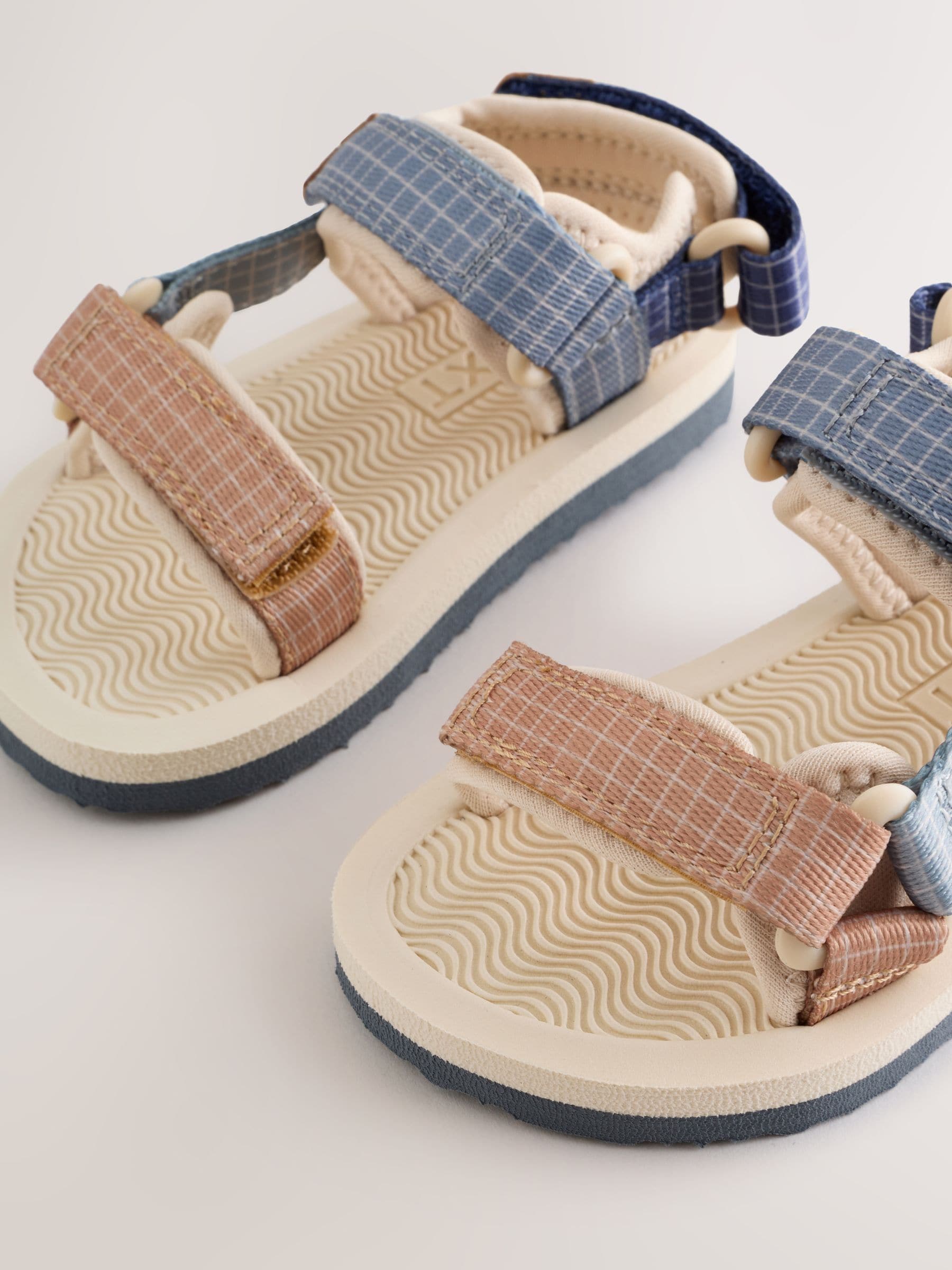 Neutral Standard Fit (F) Touch Fastening Trekker Walking Sandals image 6