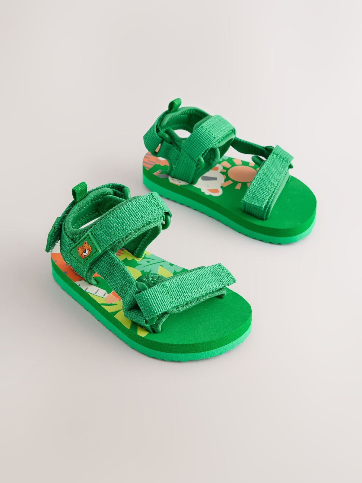 Green Standard Fit (F) Touch Fastening Trekker Walking Sandals image 3
