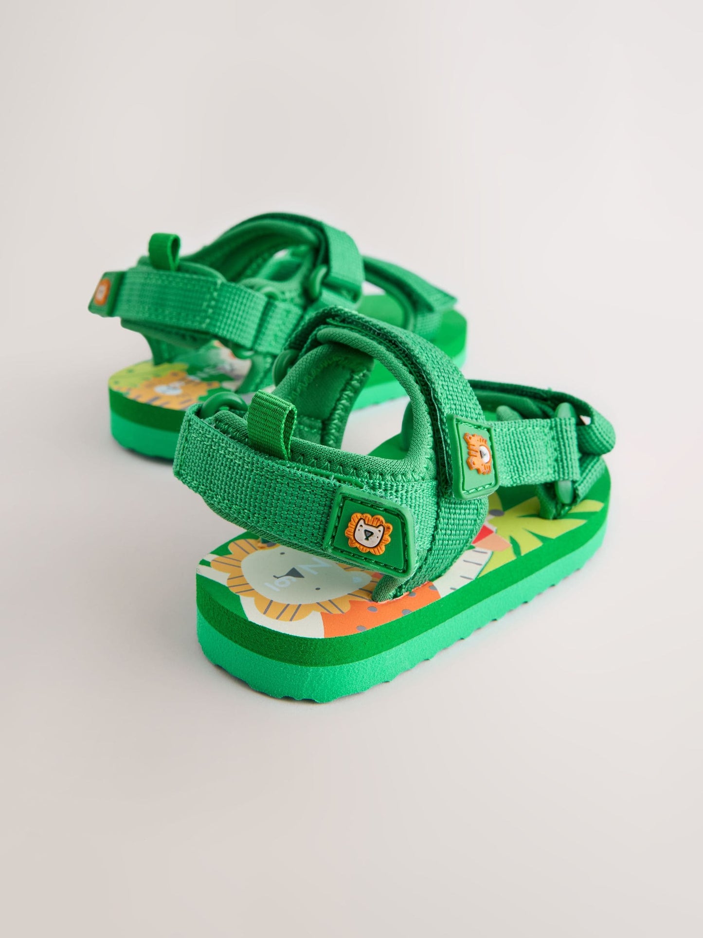 Green Standard Fit (F) Touch Fastening Trekker Walking Sandals image 4