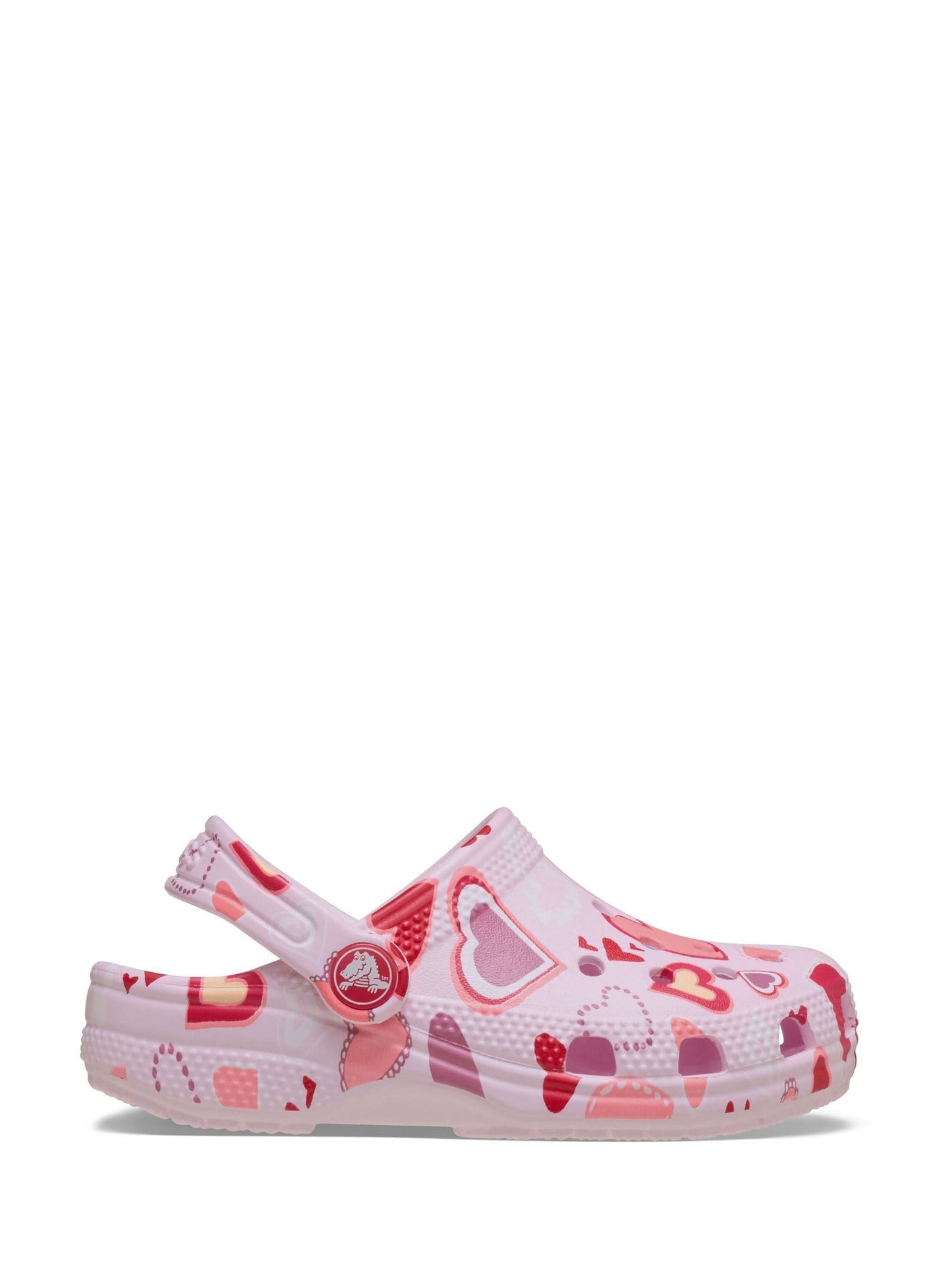 Crocs Pink Classic Hearts Clogs image 1