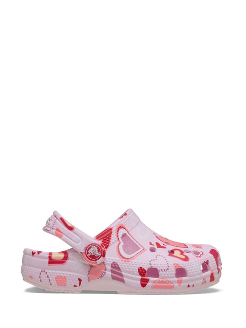 Crocs Pink Classic Hearts Clogs image 1