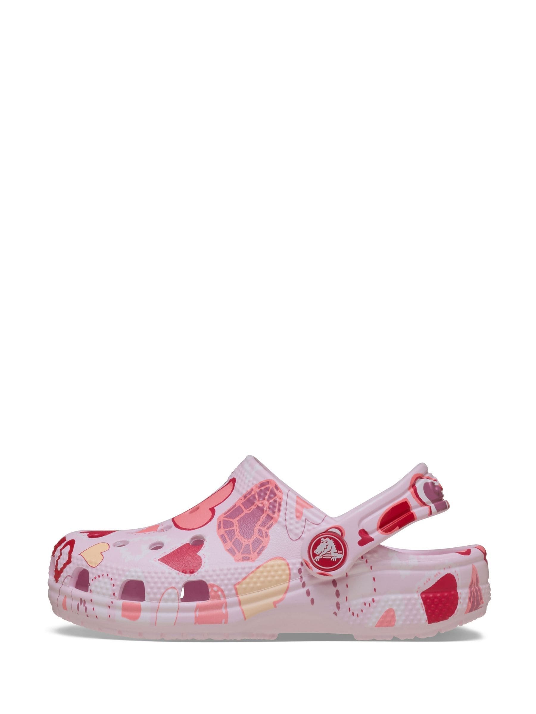 Crocs Pink Classic Hearts Clogs image 2
