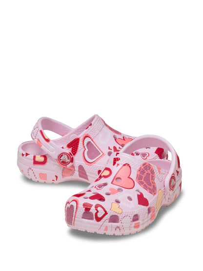 Crocs Pink Classic Hearts Clogs image 5
