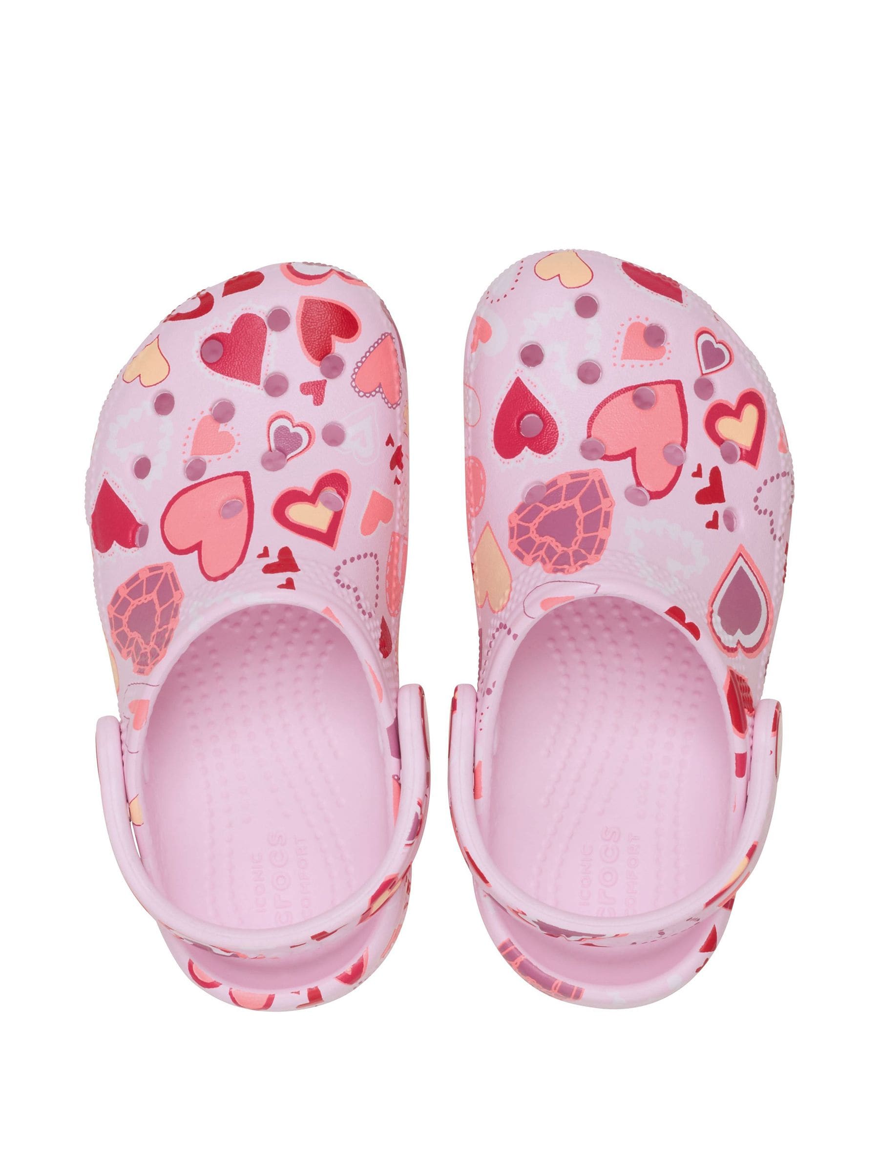 Crocs Pink Classic Hearts Clogs image 6