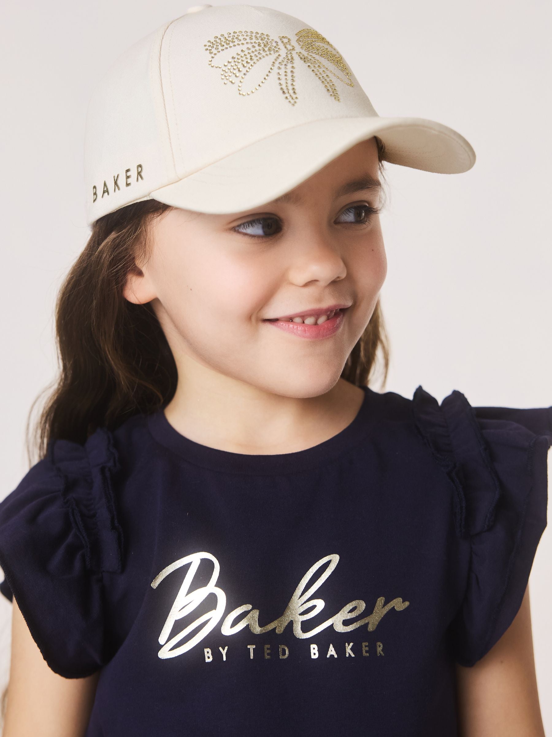 Baker by Ted Baker Logo Baseall Floral White Cap image 1