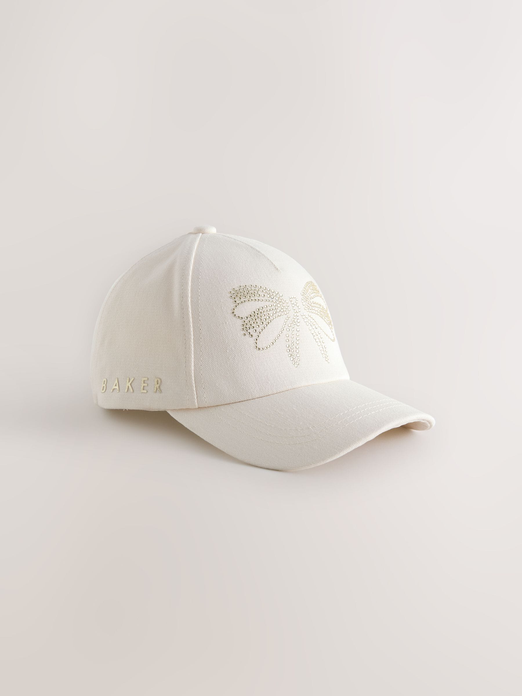 Baker by Ted Baker Logo Baseall Floral White Cap image 3