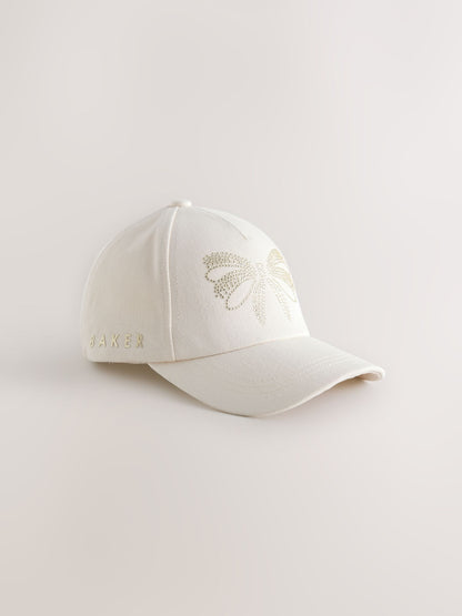 Baker by Ted Baker Logo Baseall Floral White Cap image 3