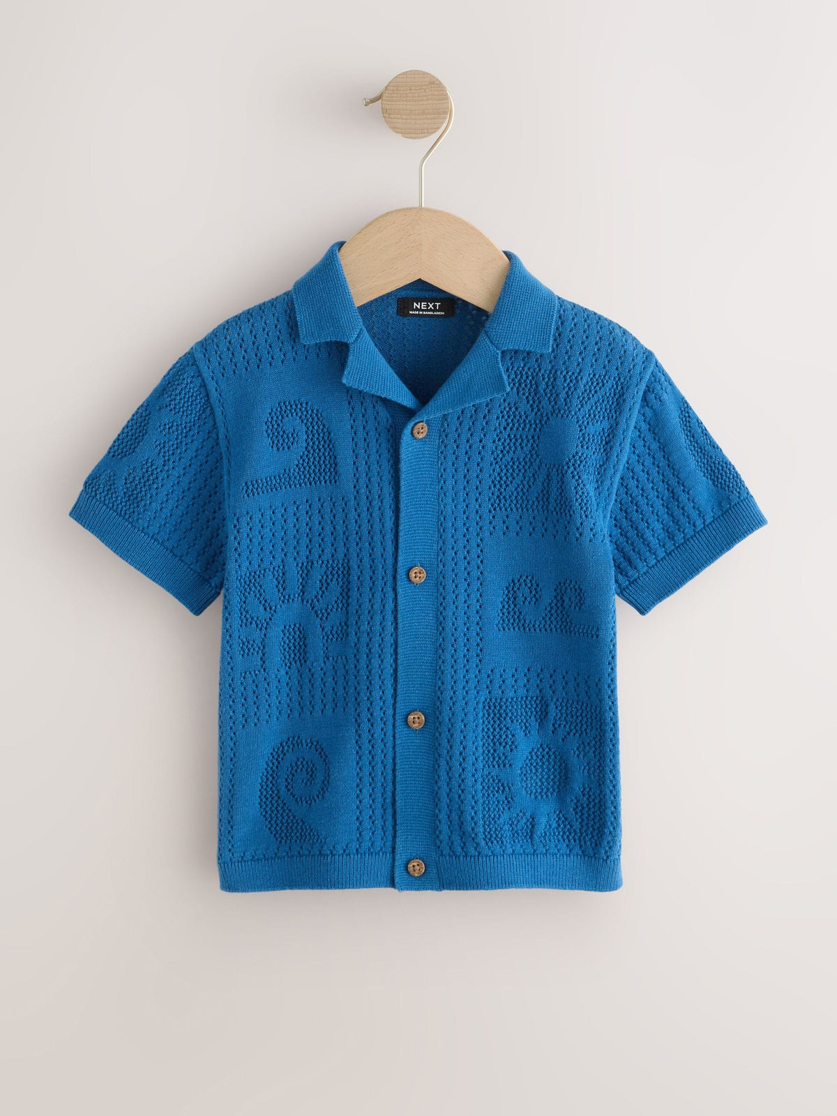 Blue Textured Knitted Polo Shirt (3mths-7yrs) - image 5